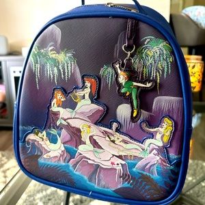 Rare Loungefly Disney Peter Pan Mermaids Mini Backpack